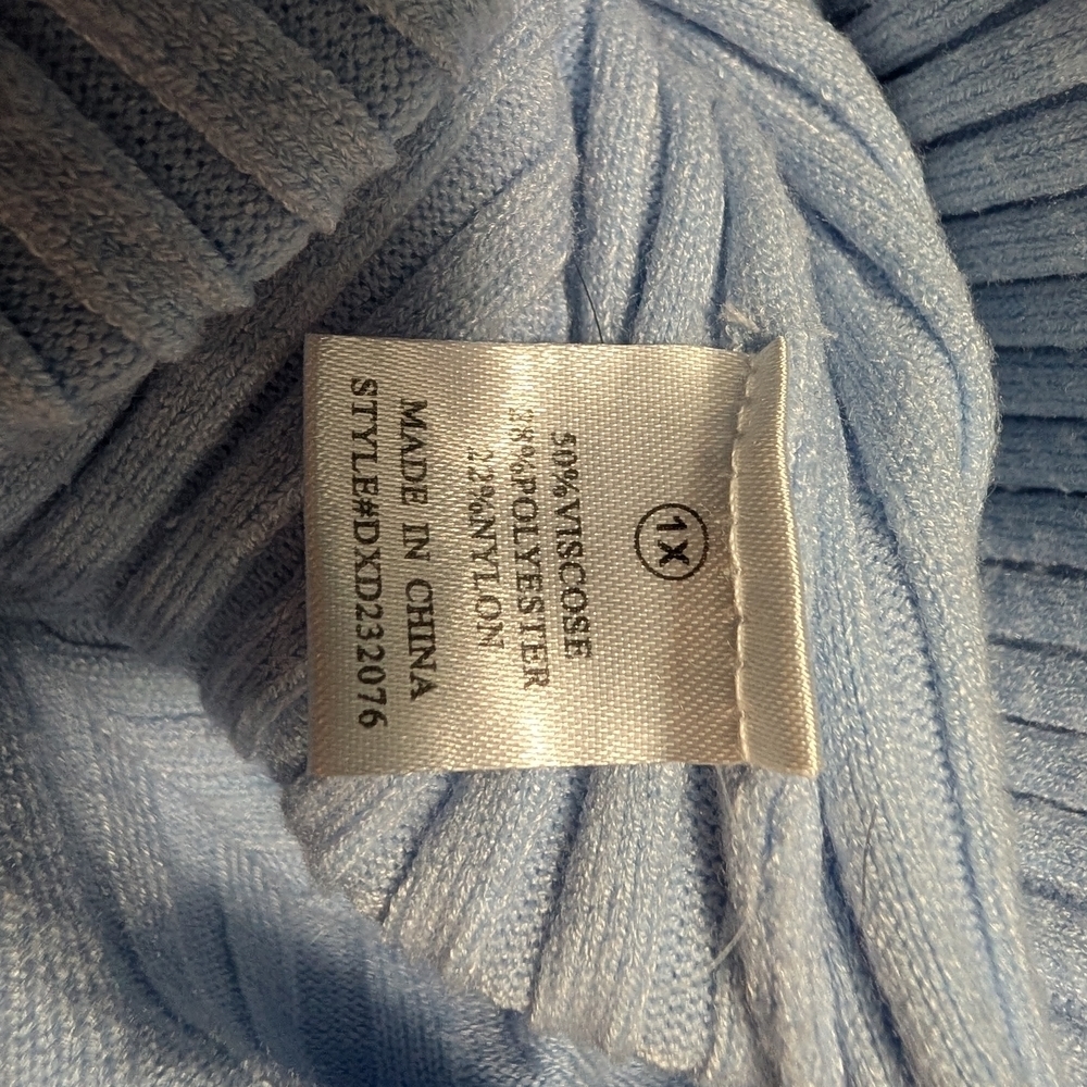 Fashion Nova Kaylie Sweater Maxi Dress - Light Blue Size 1X (EUC) - Picture 8 of 12